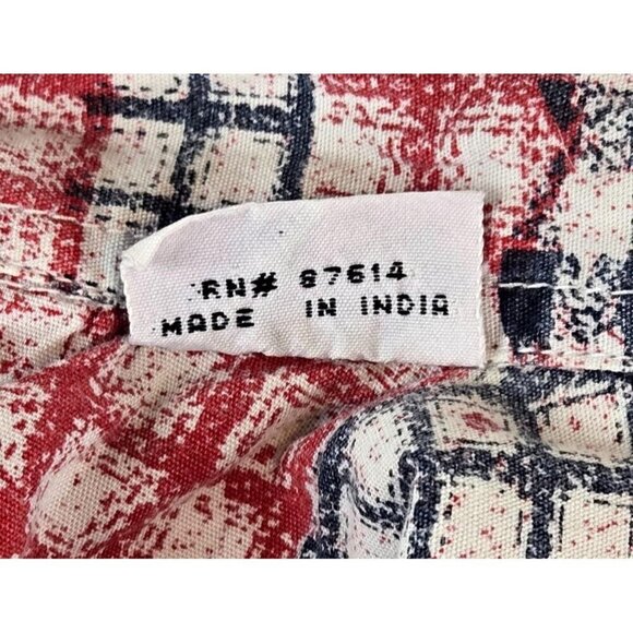 Womens Vintage Button Up Shirt Fitting Image XXL Cotton Hearts Country Cottage - Picture 10 of 14